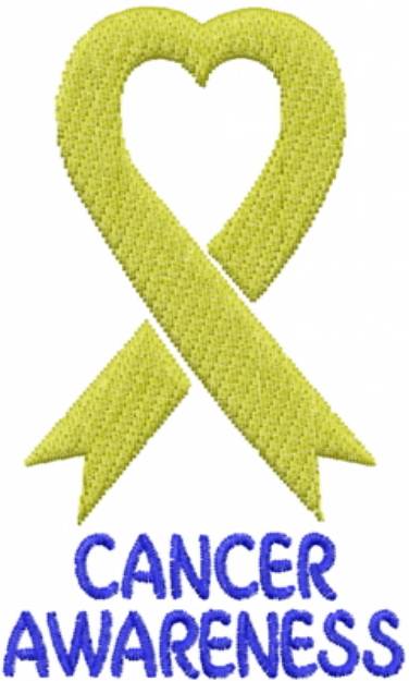 Picture of Awareness Ribbon Yellow Machine Embroidery Design