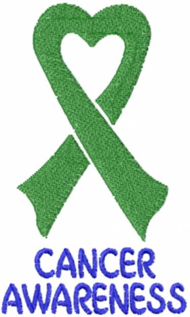 Picture of Awareness Heart Green Machine Embroidery Design