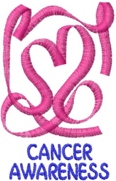 Picture of Abstract Awareness Heart Pink Machine Embroidery Design