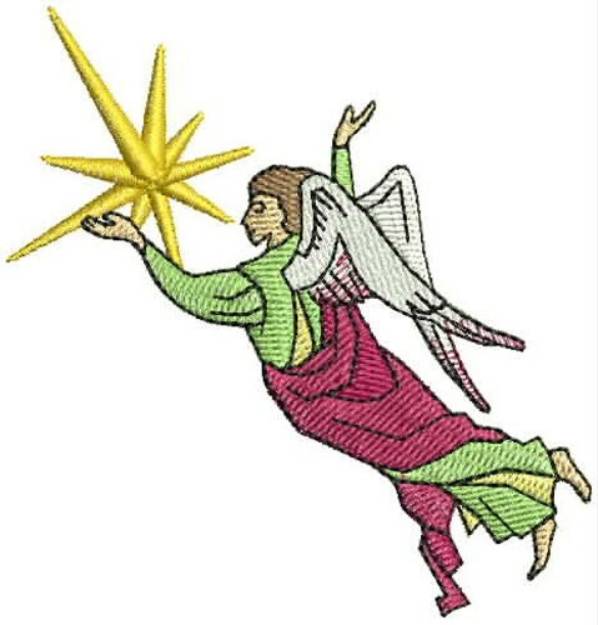 Picture of Star Angel Machine Embroidery Design