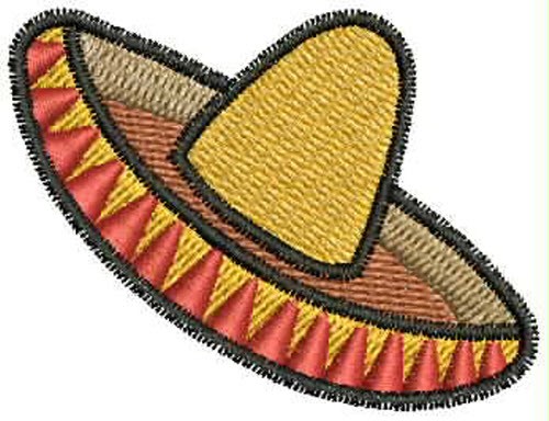 Sombrero Machine Embroidery Design