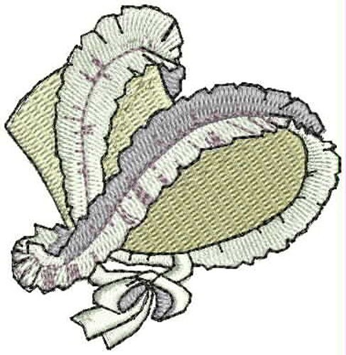 Victorian Bonnet Machine Embroidery Design
