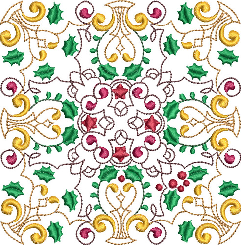 Christmas Pattern Blocks Machine Embroidery Design
