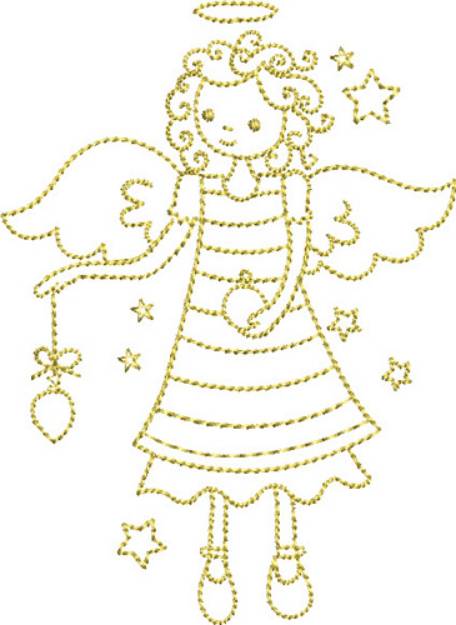 Picture of Golden Angel Machine Embroidery Design