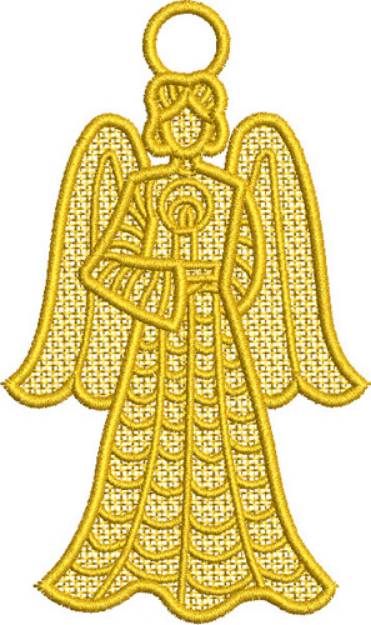 Picture of FSL Angel With Candle Machine Embroidery Design