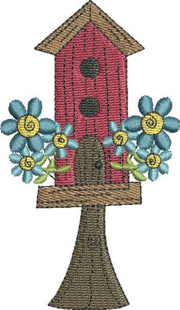 Picture of Two Story Birdhouse Machine Embroidery Design