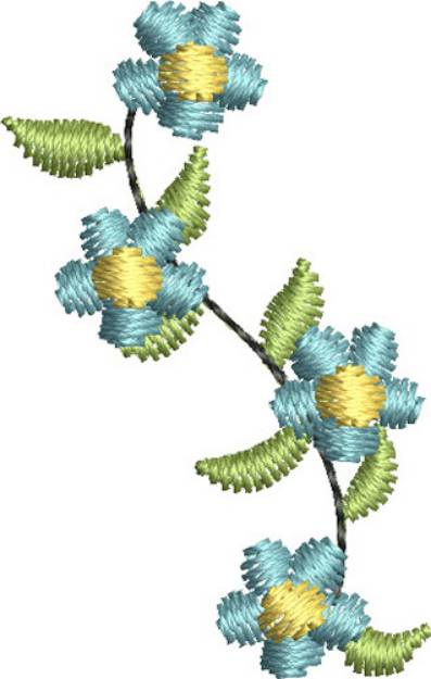 Picture of Miniature Floral Spray Machine Embroidery Design