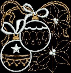 Picture of Metallic Decorative Ornaments Machine Embroidery Design