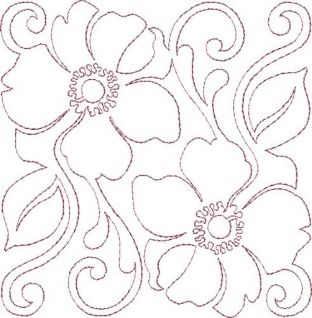 Picture of Anemone Single Run Quilting F Machine Embroidery Design