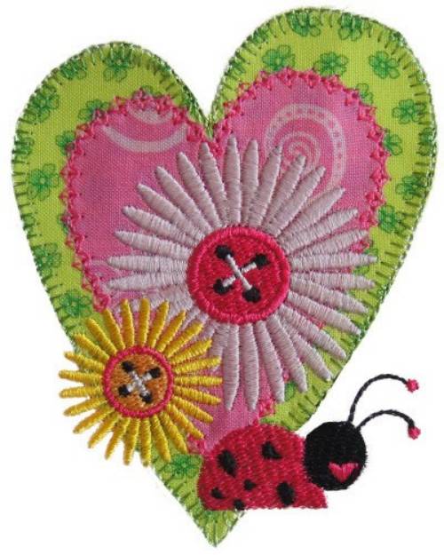 Picture of Sew Ladybug Applique Machine Embroidery Design