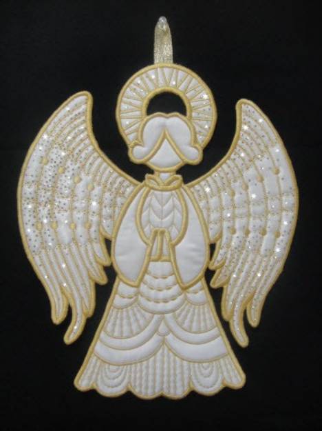 Picture of ITH Elegant Angel Wall Hanging Machine Embroidery Design