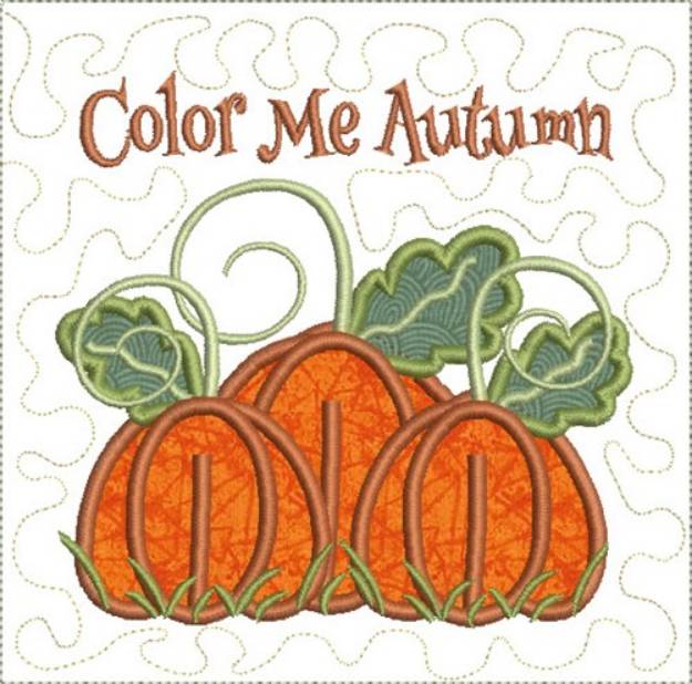 Picture of Color Me Autumn Applique Machine Embroidery Design
