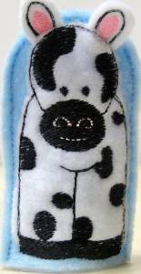 Picture of ITH Cow Finger Puppet Machine Embroidery Design