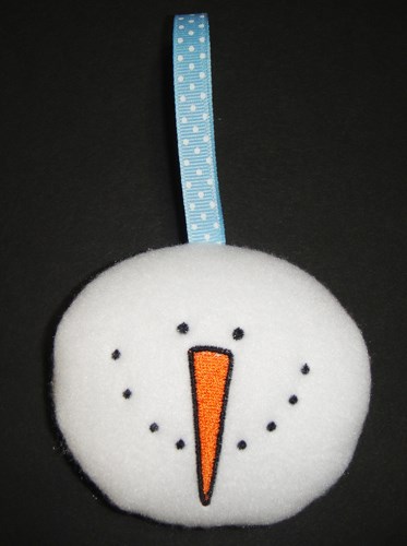 ITH Snowman Classic Ornament Machine Embroidery Design