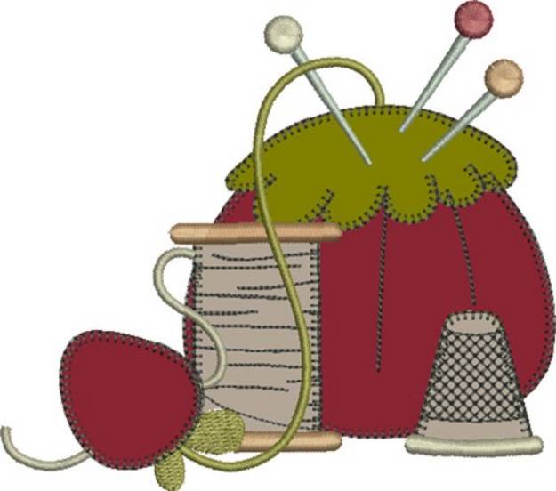 Picture of Pincushion Applique Machine Embroidery Design