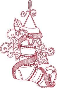 Picture of Beaded Stocking Machine Embroidery Design