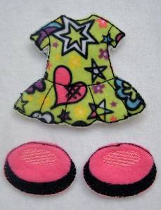 Picture of Felt Paperdoll Dress and Shoes Machine Embroidery Design
