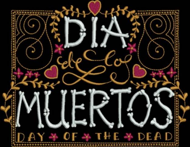 Picture of Dia de los Muertos Machine Embroidery Design