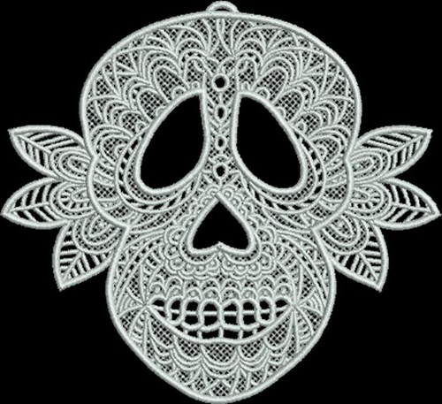 FSL Day of the Dead Skull Machine Embroidery Design