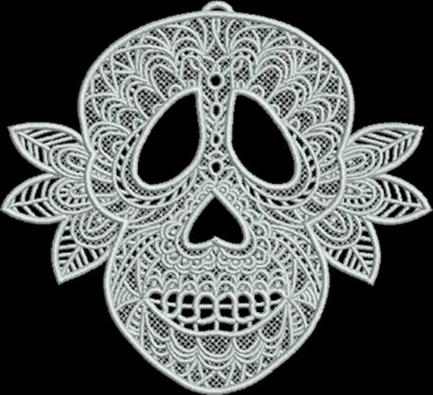 Picture of FSL Day of the Dead Skull Machine Embroidery Design