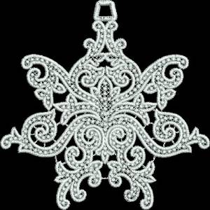 Picture of FSL Swirled Star Ornament Machine Embroidery Design