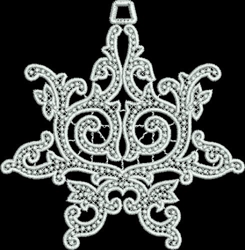 FSL Star Ornament Machine Embroidery Design