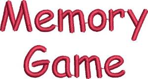 Picture of Memory Game Lettering Machine Embroidery Design
