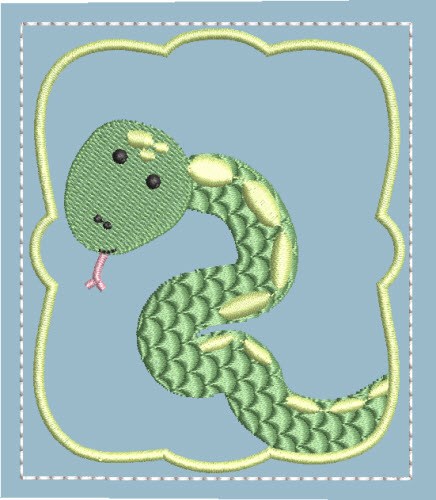 Memory Game Snake Machine Embroidery Design