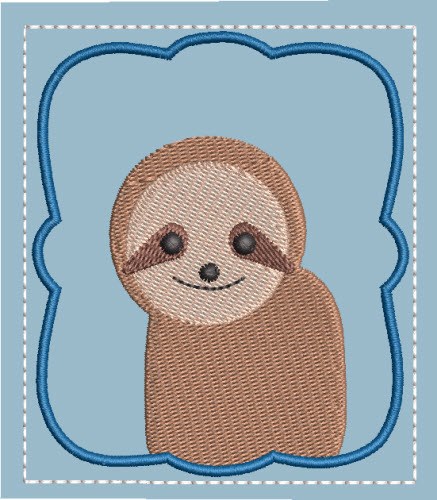 Memory Game Sloth Machine Embroidery Design