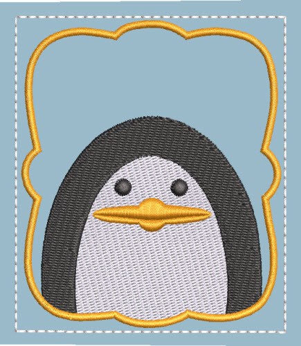 Memory Game Penguin Machine Embroidery Design