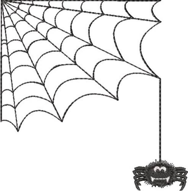 Picture of Spider Web & Spider 1 Machine Embroidery Design