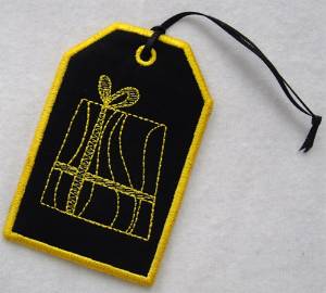 Picture of Christmas Gift Card Holder 1 Machine Embroidery Design