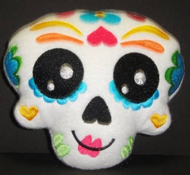 Picture of Sugar Skull Softie 4 Machine Embroidery Design