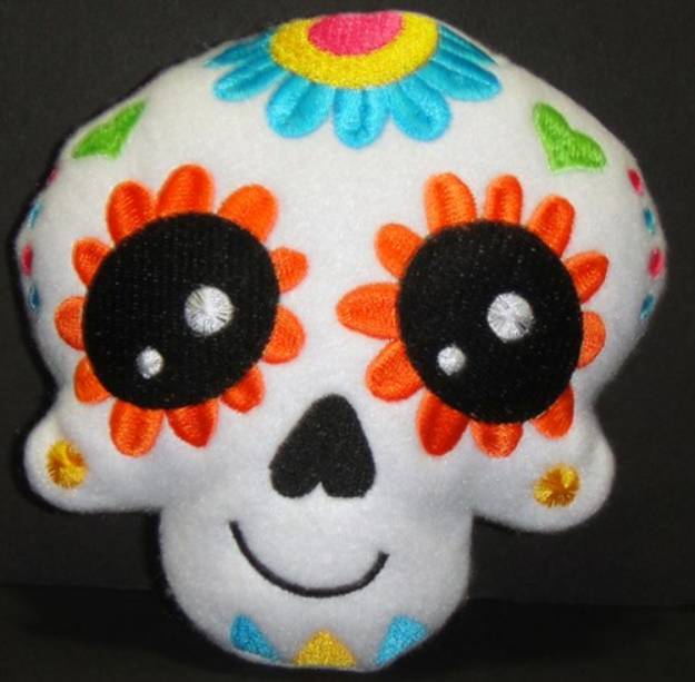 Picture of Sugar Skull Softie 2 Machine Embroidery Design