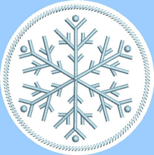 ITH Snowflake Coaster 2 Machine Embroidery Design