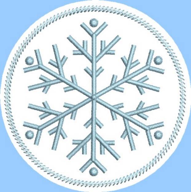 Picture of ITH Snowflake Coaster 2 Machine Embroidery Design