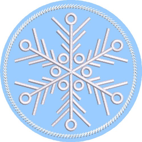 ITH Snowflake Coaster 4 Machine Embroidery Design
