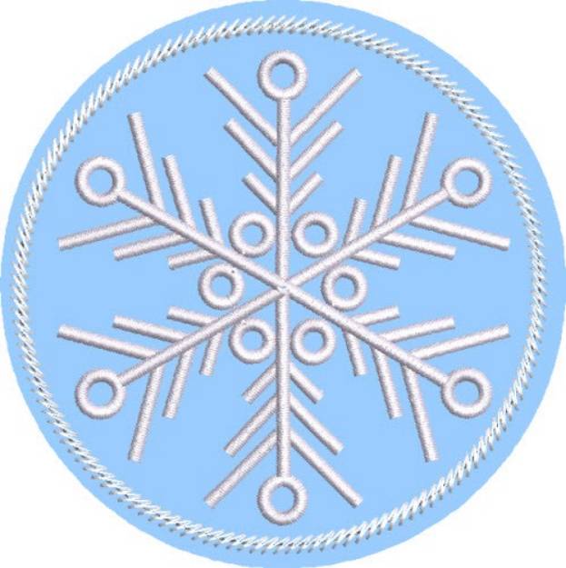 Picture of ITH Snowflake Coaster 4 Machine Embroidery Design