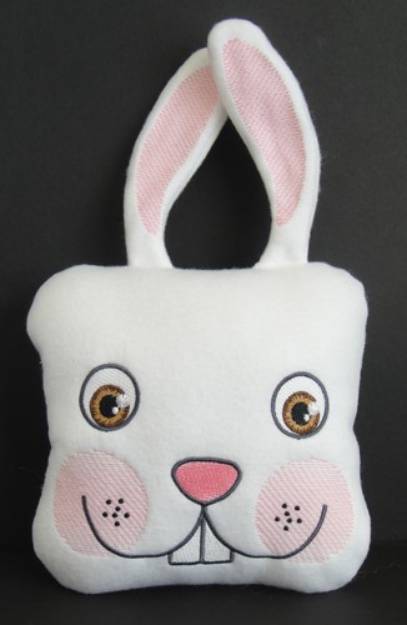 Picture of Easter Bunny Pillow Machine Embroidery Design
