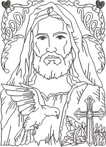Depiction of Jesus 4 Machine Embroidery Design