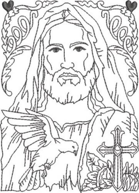 Picture of Depiction of Jesus 4 Machine Embroidery Design