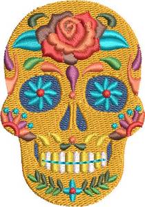 Picture of Fiesta Sugar Skull Machine Embroidery Design