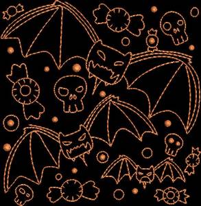 Picture of Neon Halloween 8 Machine Embroidery Design