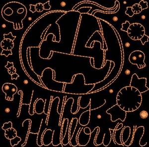 Picture of Neon Halloween 9 Machine Embroidery Design