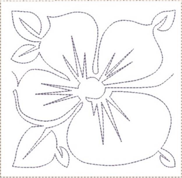 Picture of Pansy Quilt Block 3 Machine Embroidery Design