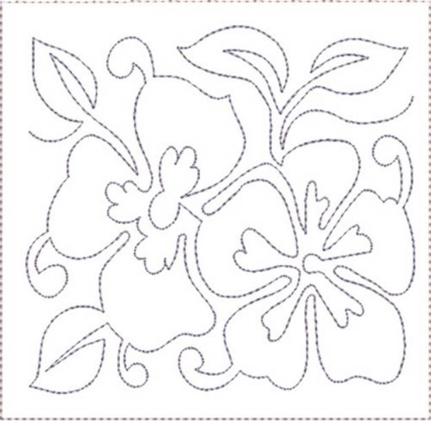 Picture of Pansy Quilt Block 6 Machine Embroidery Design