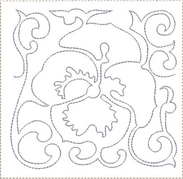 Picture of Pansy Quilt Block 11 Machine Embroidery Design