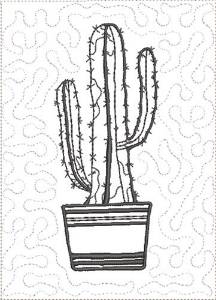 Picture of ITH Cactus to Color Quilt Blk 4 Machine Embroidery Design