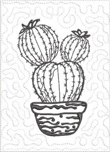 Picture of ITH Cactus to Color Quilt Blk 5 Machine Embroidery Design