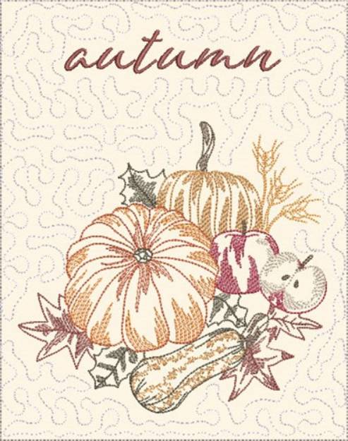 Picture of Autumn Mini Quilt Machine Embroidery Design